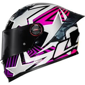Capacete LS2 FF358 Pro Estellar - Preto/Roxo/Rosa