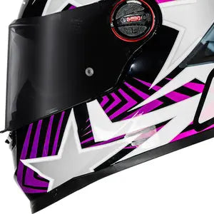 Capacete LS2 FF358 Pro Estellar - Preto/Roxo/Rosa