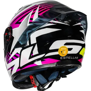Capacete LS2 FF358 Pro Estellar - Preto/Roxo/Rosa