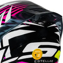 Capacete LS2 FF358 Pro Estellar - Preto/Roxo/Rosa