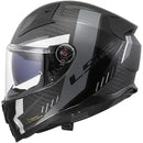 Capacete LS2 Vector 2 FF811 Carbon Grid - Preto/Cinza Fosco