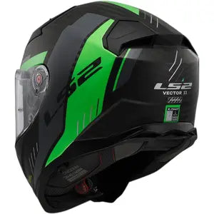 Capacete LS2 Vector 2 FF811 Carbon Grid - Verde Fluor Fosco