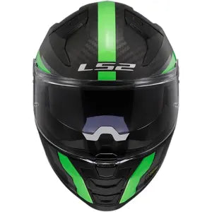 Capacete LS2 Vector 2 FF811 Carbon Grid - Verde Fluor Fosco