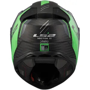 Capacete LS2 Vector 2 FF811 Carbon Grid - Verde Fluor Fosco