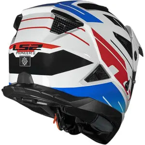 Capacete LS2 MX702 Pioneer 2 Namib - Branco/Azul/Vermelho